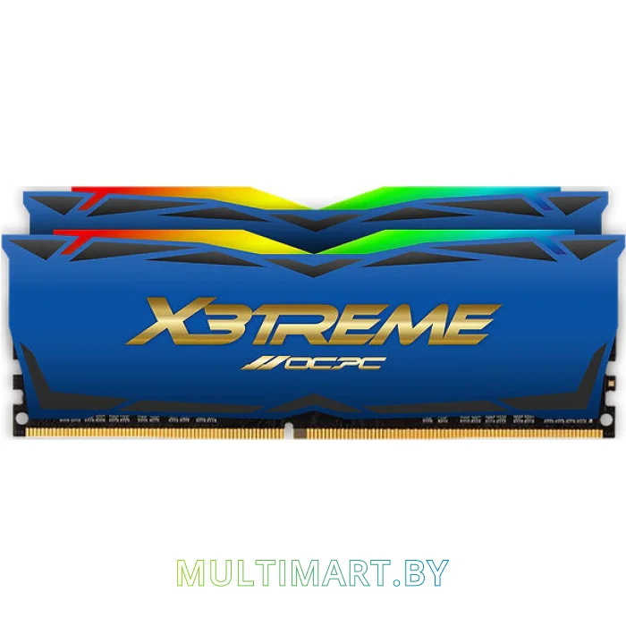 Оперативная память OCPC X3 RGB Blue Label 2x8GB DDR4 PC4-28800 (MMX3A2K16GD436C18BU)